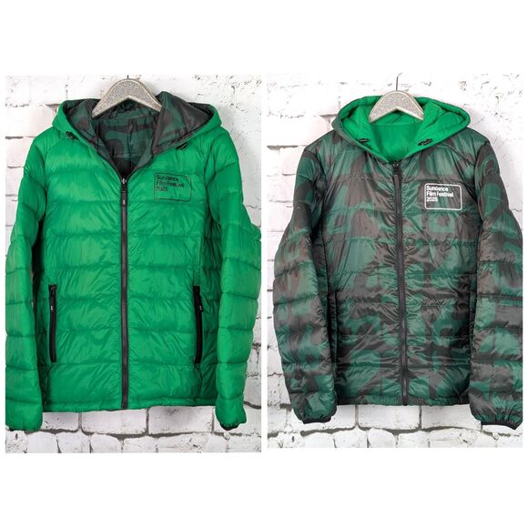 KENNETH COLE 2025 Sundance Film Festival Reversible Hooded Puffer Men's Large